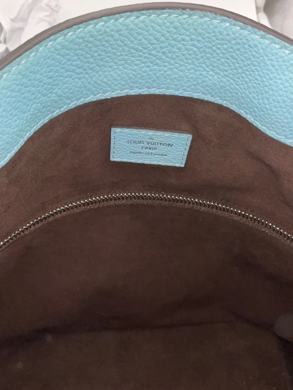 Louis Vuitton Ice Blue Mahina Leather Babylone PM 2 way